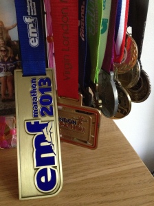 The gigantic EMF medal eclipses the rest of my bling!